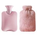 Navulbare Warm Waterfles met Afneembare Pluizige Hoes - 2L - Roze