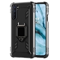 OnePlus Nord Reinforced TPU Case with Ring Holder - Carbon Fiber