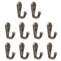 Retro Zinc Alloy Muurhaken - 10 stuks. - Brons