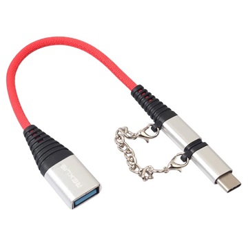Rexus 2-in-1 USB 2.0 / USB-C en MicroUSB OTG Kabel Adapter