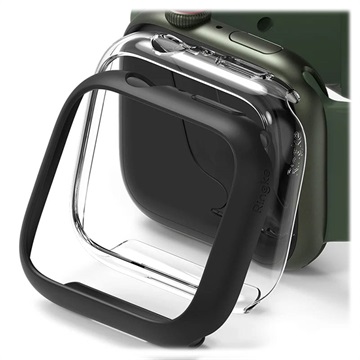 Ringke Slim Apple Watch Series 7 Kast - 45mm - 2 St. - Helder en zwart