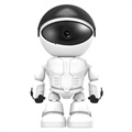 Robot IP Draadloze Beveiligingscamera - 1080p - Wit