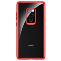 Rock Crystal Clear Huawei Mate 20 Hybrid Case - Rood / Transparant