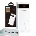Romoss Sense 8P+ Power Bank 30000mAh w. LED Display - 2xUSB-A, USB-C - Wit