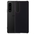 Sony Xperia 1 III Rubberen Plastic Case - Zwart