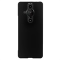 Sony Xperia Pro-I Rubberen Plastic Case - Zwart
