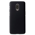 OnePlus 6T Rubberen Plastic Case - Zwart