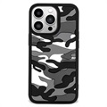 Robuust Camouflage Patroon iPhone 13 Pro Hybrid Hoesje