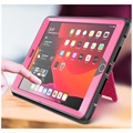 Rugged Series iPad 10.2 2019/2020/2021 Hybrid Case met Standaard - Felroze