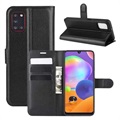 Samsung Galaxy A31 Wallet Case met Standaardfunctie - Zwart