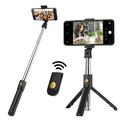 SELFIESHOW K07 3-in-1 Bluetooth Selfie Stick, Statief & Afstandsbediening - Zwart