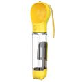 SH-01 Draagbare Multifunctionele Honden Waterfles met Poepzak Dispenser - Geel