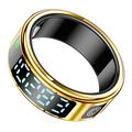 SR08 Smart Ring met Digitaal Display - Maat: 18.2mm - Helder Goud