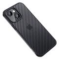 Sulada Luxury Series iPhone 14 Plus Hoesje - Koolstofvezel - Zwart