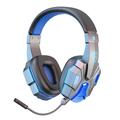 SY-T830 Bedrade / Draadloze Over-ear Headset LED Light Bluetooth Dual Mode Low Latency E-sports Gaming Hoofdtelefoon - Blauw