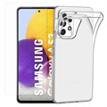 Saii 2-in-1 Samsung Galaxy A53 5G TPU-hoesje en schermbeschermer van gehard glas