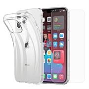 iPhone 15 Pro Saii 2-in-1 TPU-hoesje en schermbeschermer van gehard glas