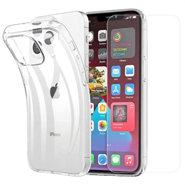 Saii 2-in-1 iPhone 13 Pro Max TPU-hoesje en schermbeschermer van gehard glas