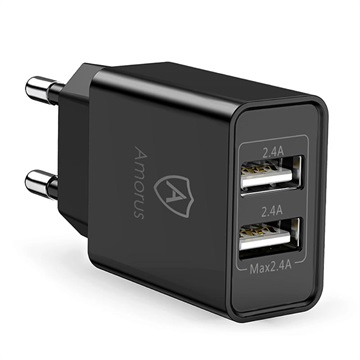 Saii Amorus 2 x USB Snel Stopcontact Lader - 12W
