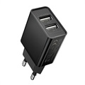 Saii Amorus 2 x USB Snel Stopcontact Lader - 12W - Zwart