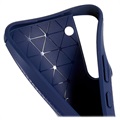 Saii Koolstofvezel Samsung Galaxy S22+ 5G TPU Case - Blauw