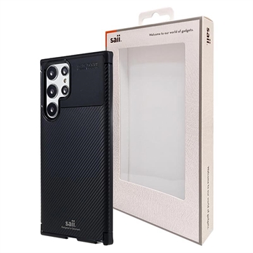 Saii koolstofvezel Samsung Galaxy S22 Ultra 5G TPU-hoesje