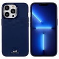 Saii Carbon Fiber iPhone 13 Pro Max TPU Case - Blauw
