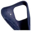 Saii Carbon Fiber iPhone 13 Pro Max TPU Case - Blauw