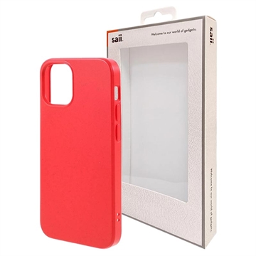 Saii Eco Line iPhone 12 Mini biologisch afbreekbaar hoesje - Rood
