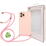 Saii Eco Line iPhone 11 Pro biologisch afbreekbaar hoesje met riem - roze