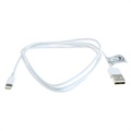 Saii Lightning/USB Kabel - iPhone, iPad, iPod - 1m - Wit