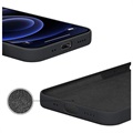 Saii Premium iPhone 13 vloeibaar siliconen hoesje - zwart