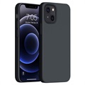 Saii Premium iPhone 13 Liquid Siliconen Hoesje - Zwart