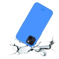Saii Premium iPhone 13 vloeibaar siliconen hoesje - Blauw