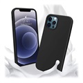 Saii Premium iPhone 13 Pro vloeibaar siliconen hoesje - zwart