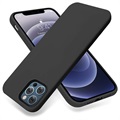 Saii Premium iPhone 13 Pro Max Liquid Siliconen Hoesje - Zwart