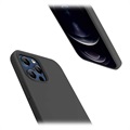 Saii Premium iPhone 13 Pro Max vloeibare siliconen hoes - zwart