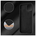 Saii Premium iPhone 12 Pro Max Vloeibaar Siliconen Hoesje - Zwart