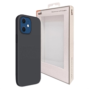 Saii Premium Liquid iPhone 12 mini siliconen hoesje - Zwart
