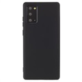 Saii Premium Samsung Galaxy Note20 Liquid Siliconen Hoesje - Zwart