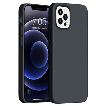 Saii Premium iPhone 14 Pro Liquid Siliconen Hoesje - Zwart