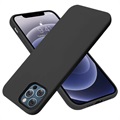 Saii Premium iPhone 14 Pro Max Liquid Siliconen Hoesje - Zwart