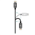 Saii Rampow Gevlochten Lightning-kabel - iPhone, iPad, iPod - 2m - Grijs