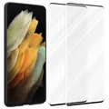 Saii Samsung Galaxy S21 Ultra 5G Hoesje met 2x Glazen Screenprotector - Zwart