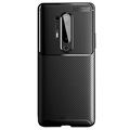 Saii Ultra Dunne OnePlus 8 Pro TPU-hoesje - Koolstofvezel - Zwart