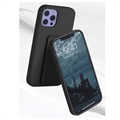 Saii iPhone 12 Pro Max siliconen hoesje met draagriem - zwart