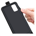 Samsung Galaxy A03s Verticale Flip Case met Kaartsleuf - Zwart