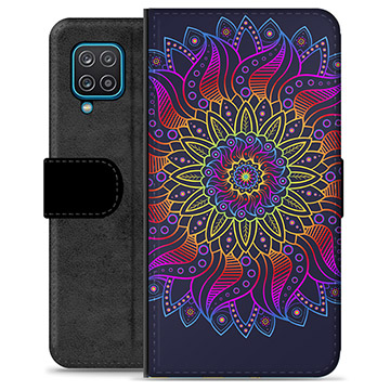 Samsung Galaxy A12 Premium Wallet Case - Kleurrijke Mandala