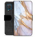 Samsung Galaxy A12 Premium Wallet Case - Elegant Marmer