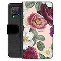 Samsung Galaxy A12 Premium Wallet Case - Romantische Bloemen